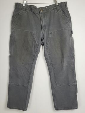 Carharrt Gravel Gray Double Knee relaxed fit size 40 × 30 utility Pants